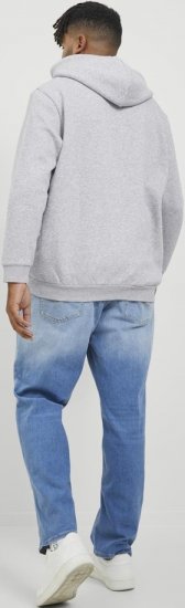 Jack & Jones BRADLEY Hoodie Light Grey Melange - Herren-sweater und -hoodies - Herren-Sweater und -Hoodies in großen Größen