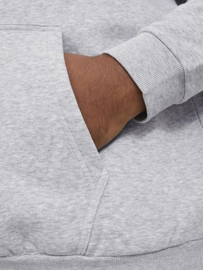 Jack & Jones BRADLEY Hoodie Light Grey Melange - Herren-sweater und -hoodies - Herren-Sweater und -Hoodies in großen Größen