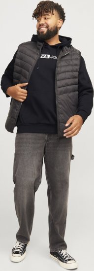 Jack & Jones CORP LOGO PLAY 5 Print Hoodie Black - Herren-sweater und -hoodies - Herren-Sweater und -Hoodies in großen Größen