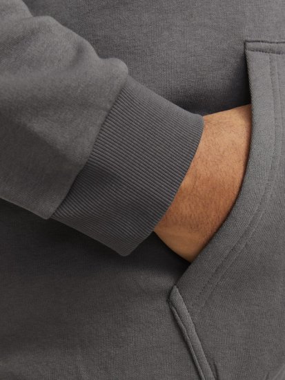 Jack & Jones BRADLEY Hoodie Grey - Herren-sweater und -hoodies - Herren-Sweater und -Hoodies in großen Größen