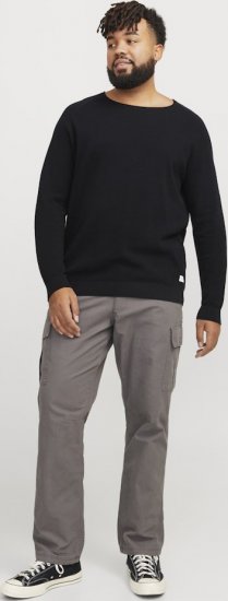 Jack & Jones HILL Knitted Sweater Black - Herren-sweater und -hoodies - Herren-Sweater und -Hoodies in großen Größen