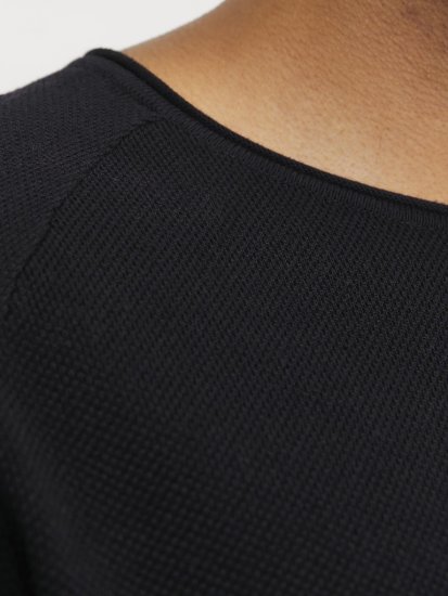 Jack & Jones HILL Knitted Sweater Black - Herren-sweater und -hoodies - Herren-Sweater und -Hoodies in großen Größen