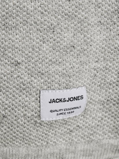 Jack & Jones HILL Knitted Sweater Light Grey Melange - Herren-sweater und -hoodies - Herren-Sweater und -Hoodies in großen Größen