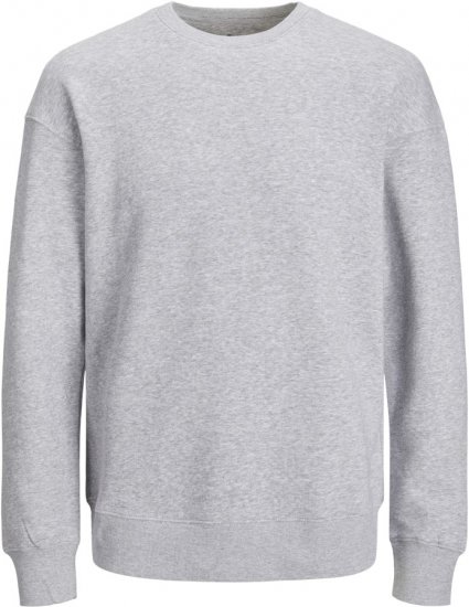 Jack & Jones BRADLEY Sweatshirt Light Grey Melange - Herren-sweater und -hoodies - Herren-Sweater und -Hoodies in großen Größen