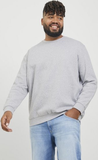 Jack & Jones BRADLEY Sweatshirt Light Grey Melange - Herren-sweater und -hoodies - Herren-Sweater und -Hoodies in großen Größen