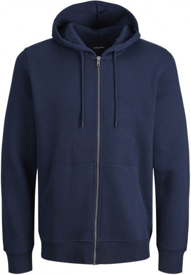Jack & Jones BRADLEY Zip Hoodie Navy Blazer - Herren-sweater und -hoodies - Herren-Sweater und -Hoodies in großen Größen