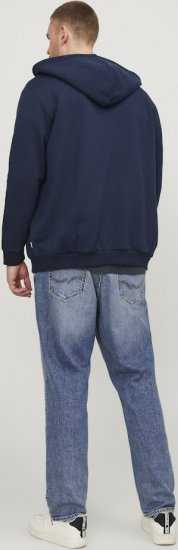 Jack & Jones BRADLEY Zip Hoodie Navy Blazer - Herren-sweater und -hoodies - Herren-Sweater und -Hoodies in großen Größen