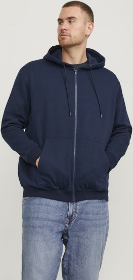 Jack & Jones BRADLEY Zip Hoodie Navy Blazer - Herren-sweater und -hoodies - Herren-Sweater und -Hoodies in großen Größen