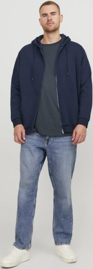 Jack & Jones BRADLEY Zip Hoodie Navy Blazer - Herren-sweater und -hoodies - Herren-Sweater und -Hoodies in großen Größen