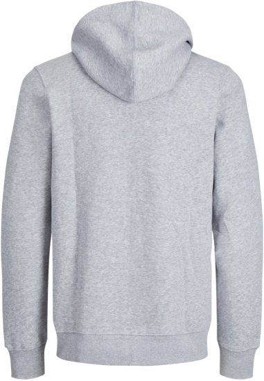 Jack & Jones BRADLEY Zip Hoodie Light Grey Melange - Herren-sweater und -hoodies - Herren-Sweater und -Hoodies in großen Größen