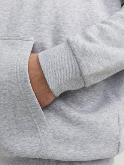 Jack & Jones BRADLEY Zip Hoodie Light Grey Melange - Herren-sweater und -hoodies - Herren-Sweater und -Hoodies in großen Größen