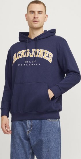 Jack & Jones CALEB Hoodie Navy Blazer - Herren-sweater und -hoodies - Herren-Sweater und -Hoodies in großen Größen