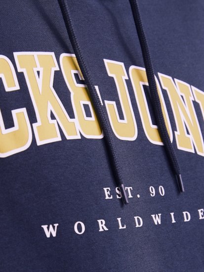 Jack & Jones CALEB Hoodie Navy Blazer - Herren-sweater und -hoodies - Herren-Sweater und -Hoodies in großen Größen