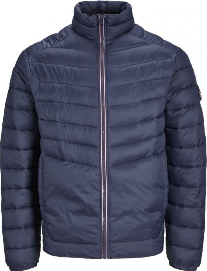 Jack & Jones SPRINT True Red Stitches Quilted Collar Jacket Navy Blazer - Herren jacken - Herren Jacken in großen Größen