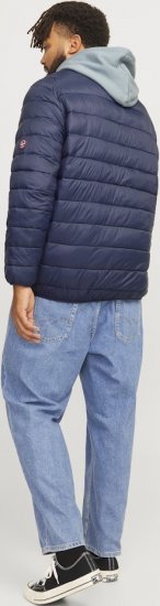 Jack & Jones SPRINT True Red Stitches Quilted Collar Jacket Navy Blazer - Herren jacken - Herren Jacken in großen Größen