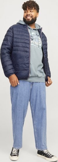 Jack & Jones SPRINT True Red Stitches Quilted Collar Jacket Navy Blazer - Herren jacken - Herren Jacken in großen Größen