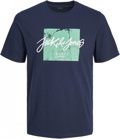 Jack & Jones TILEY -Shirt Navy Blazer - Herren-T-Shirts in großen Größen - Herren-T-Shirts in großen Größen