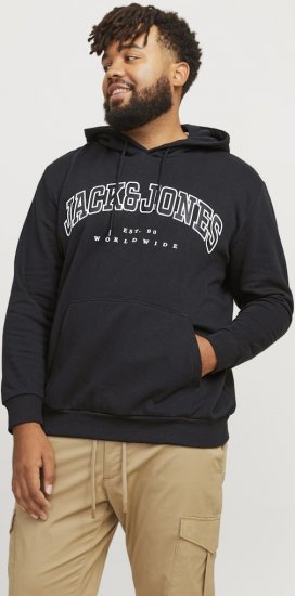 Jack & Jones CALEB Hoodie Black - Herren-sweater und -hoodies - Herren-Sweater und -Hoodies in großen Größen
