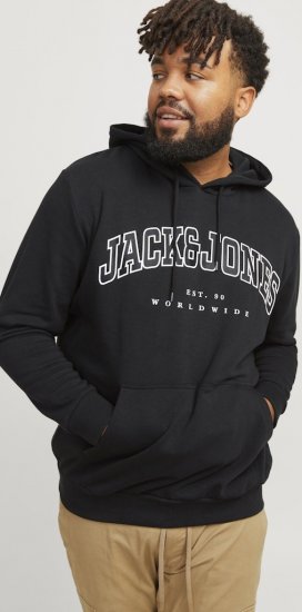 Jack & Jones CALEB Hoodie Black - Herren-sweater und -hoodies - Herren-Sweater und -Hoodies in großen Größen