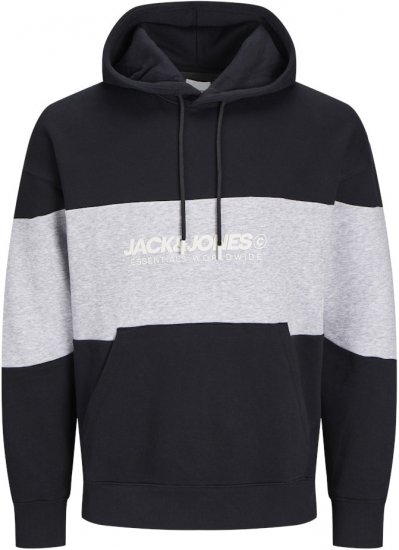 Jack & Jones LEGACY 2 Color Hoodie Black - Herren-sweater und -hoodies - Herren-Sweater und -Hoodies in großen Größen