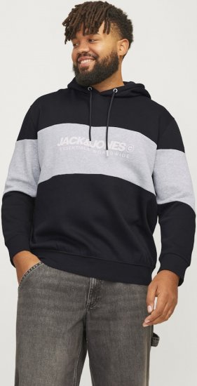 Jack & Jones LEGACY 2 Color Hoodie Black - Herren-sweater und -hoodies - Herren-Sweater und -Hoodies in großen Größen