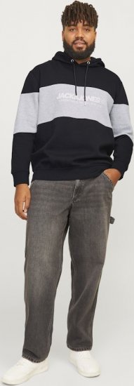 Jack & Jones LEGACY 2 Color Hoodie Black - Herren-sweater und -hoodies - Herren-Sweater und -Hoodies in großen Größen