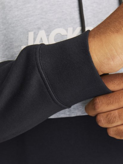 Jack & Jones LEGACY 2 Color Hoodie Black - Herren-sweater und -hoodies - Herren-Sweater und -Hoodies in großen Größen