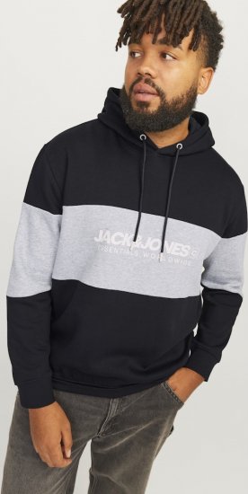 Jack & Jones LEGACY 2 Color Hoodie Black - Herren-sweater und -hoodies - Herren-Sweater und -Hoodies in großen Größen