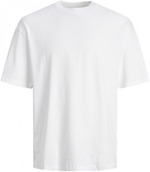 Jack & Jones BRADLEY T-Shirt White - Herren-T-Shirts - Herren-T-Shirts in großen Größen