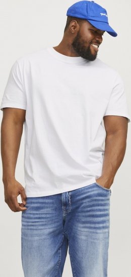Jack & Jones BRADLEY T-Shirt White - Herren-T-Shirts - Herren-T-Shirts in großen Größen