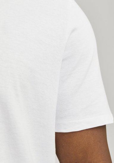 Jack & Jones BRADLEY T-Shirt White - Herren-T-Shirts - Herren-T-Shirts in großen Größen
