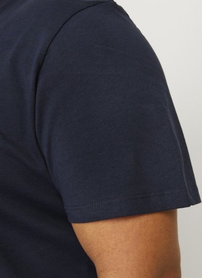 Jack & Jones CALEB VARSITY O-Neck T-Shirt Navy Blazer - Herren-T-Shirts - Herren-T-Shirts in großen Größen