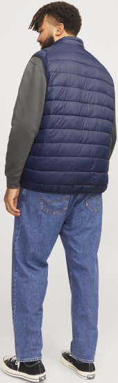 Jack & Jones SPRINT True Red Stitches BODYWARMER Navy Blazer - Herren jacken - Herren Jacken in großen Größen