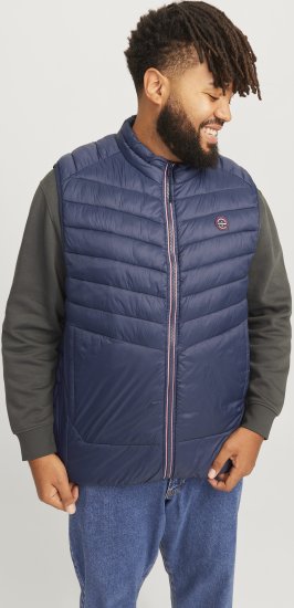 Jack & Jones SPRINT True Red Stitches BODYWARMER Navy Blazer - Herren jacken - Herren Jacken in großen Größen