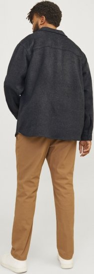 Jack & Jones BRADLEY OLLIE Overshirt LS Black - Herrenhemden - Herrenhemden in großen Größen