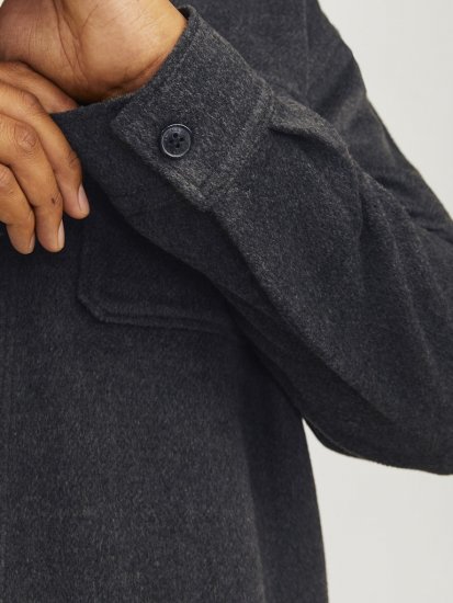 Jack & Jones BRADLEY OLLIE Overshirt LS Black - Herrenhemden - Herrenhemden in großen Größen