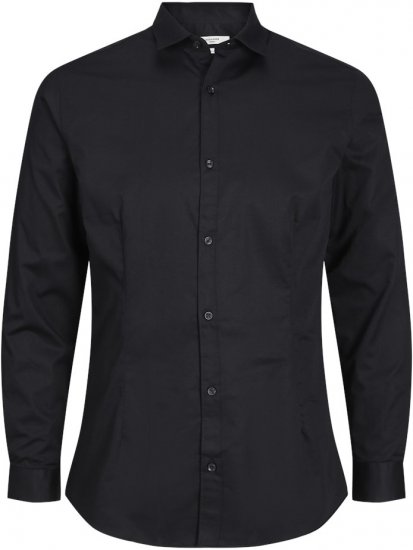 Jack & Jones ARMA LS Shirt Black - Herrenhemden - Herrenhemden in großen Größen