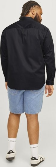 Jack & Jones ARMA LS Shirt Black - Herrenhemden - Herrenhemden in großen Größen