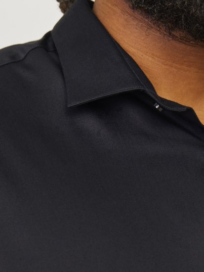 Jack & Jones ARMA LS Shirt Black - Herrenhemden - Herrenhemden in großen Größen
