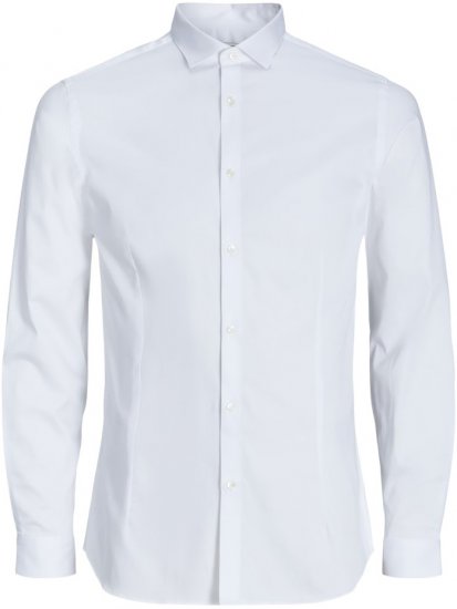 Jack & Jones ARMA LS Shirt White - Herrenhemden - Herrenhemden in großen Größen