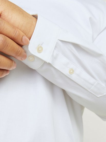 Jack & Jones ARMA LS Shirt White - Herrenhemden - Herrenhemden in großen Größen