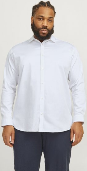 Jack & Jones ARMA LS Shirt White - Herrenhemden - Herrenhemden in großen Größen