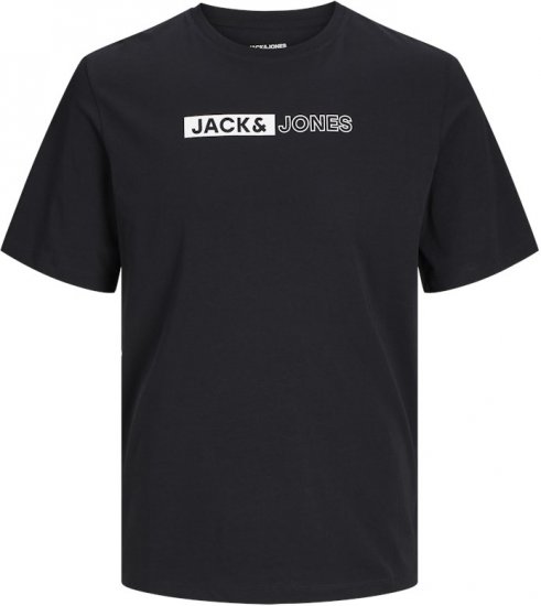 Jack & Jones CORP Logo Play 5 T-Shirt Black - Herren-T-Shirts - Herren-T-Shirts in großen Größen
