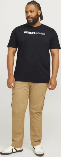 Jack & Jones CORP Logo Play 5 T-Shirt Black - Herren-T-Shirts - Herren-T-Shirts in großen Größen