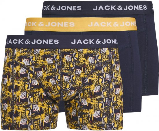 Jack & Jones SKULLROCK Trunks 3-Pack Navy Blazer - Herrenunterwäsche & bademode - Herrenunterwäsche & Bademode in großen Größen