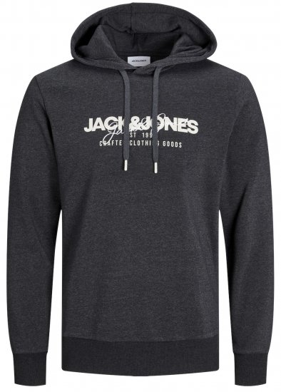 Jack & Jones JJALVIS Hoodie Black - Herren-sweater und -hoodies - Herren-Sweater und -Hoodies in großen Größen
