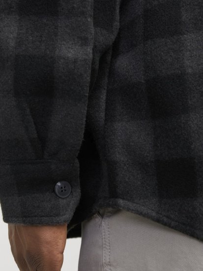 Jack & Jones ZAC BRUSHED Long Sleeve OVERSHIRT Grey - Herrenhemden - Herrenhemden in großen Größen