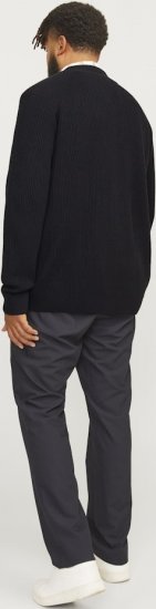Jack & Jones PANNEL Turtleneck Knitted Sweater with Zipper Black - Herren-sweater und -hoodies - Herren-Sweater und -Hoodies in großen Größen