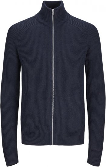 Jack & Jones PANNEL Turtleneck Knitted Sweater with Zipper Navy Blazer - Herren-sweater und -hoodies - Herren-Sweater und -Hoodies in großen Größen