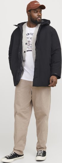 Jack & Jones KEEN Windproof Parka Black - Herren jacken - Herren Jacken in großen Größen